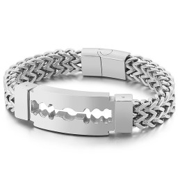 Brățară Din Titan Placată În Vid Blade Curved Brand Pentru Bărbați