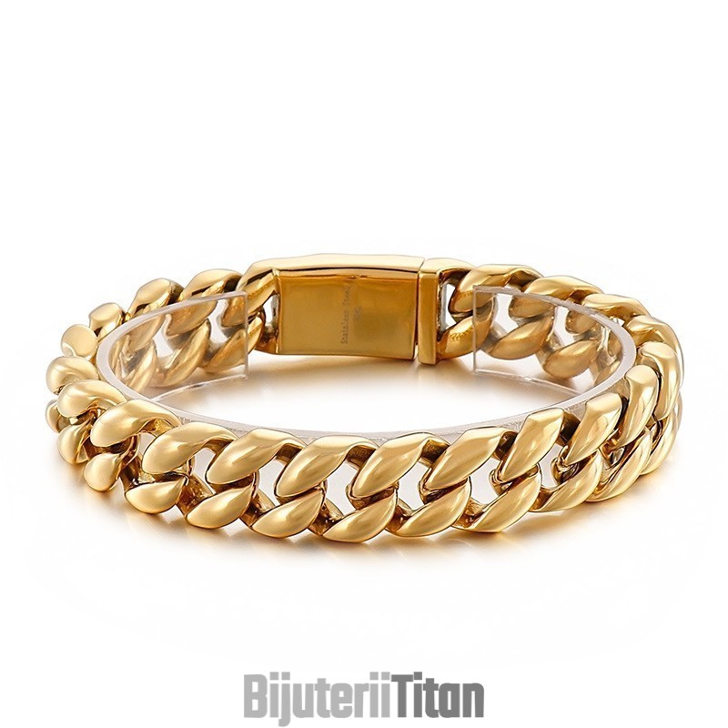 Brățară Din Titan De 18K Placată Cu Vid, Rece, Pentru Bărbați