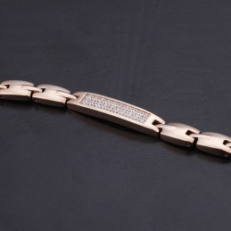 Brățară De Titan Cu Piatră De Germaniu La Modă Cu Diamante Pentru Cupluri