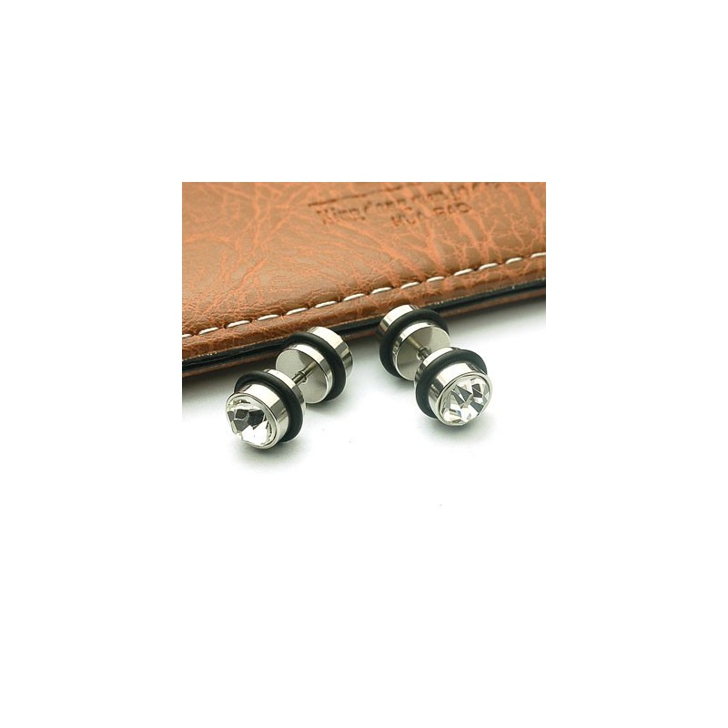 Cercei Din Titan Cu Diamant Perforat