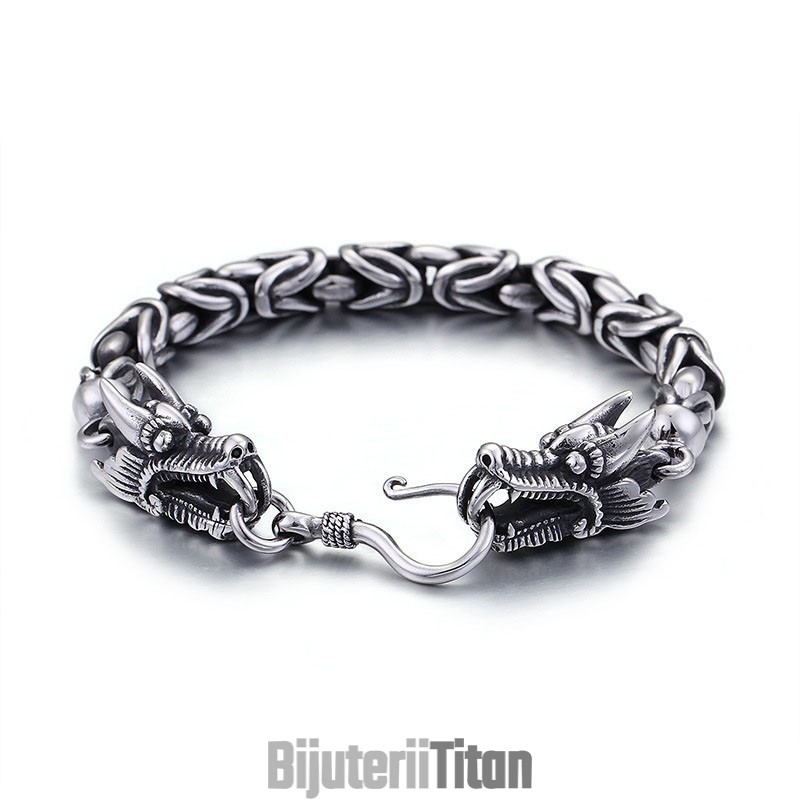 Brățară Din Titan Cool Și Elegantă Cu Cârlig Pentru Bărbați