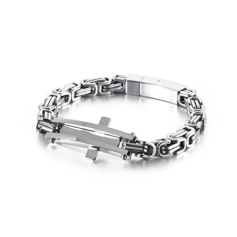 Brățară Din Titan Hip-Hop Cu Design Cool, Curbată În Cruce, Pentru Bărbați Brățară Din Titan Hip-Hop Cu Design Cool, Curbată În Cruce, Pentru Bărbați