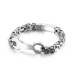 Brățară Din Titan Pentru Bărbați Cu Lanț Împărat De La Modă Wrench