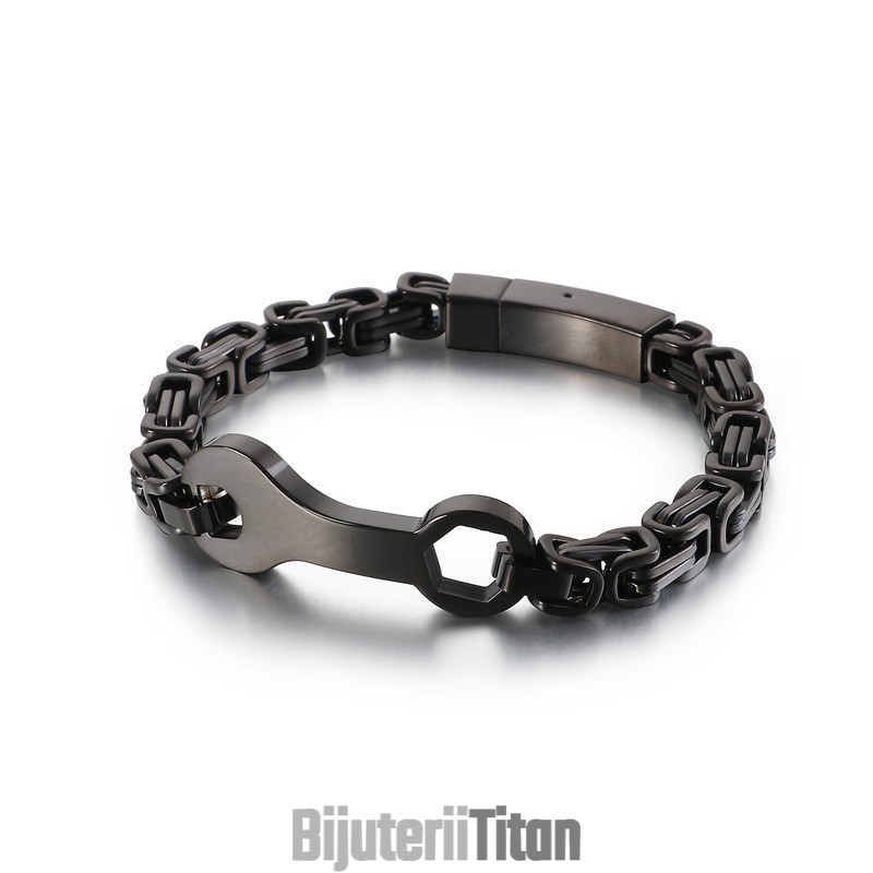 Brățară Din Titan Pentru Bărbați Cu Lanț Împărat De La Modă Wrench