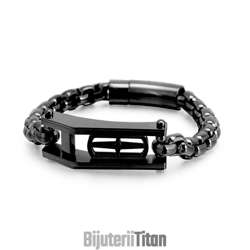 Brățară Bărbătească Din Titan Cu Cruce Pătrată Și Cercei Rock Hip-Hop Brățară Bărbătească Din Titan Cu Cruce Pătrată Și Cercei Rock Hip-Hop
