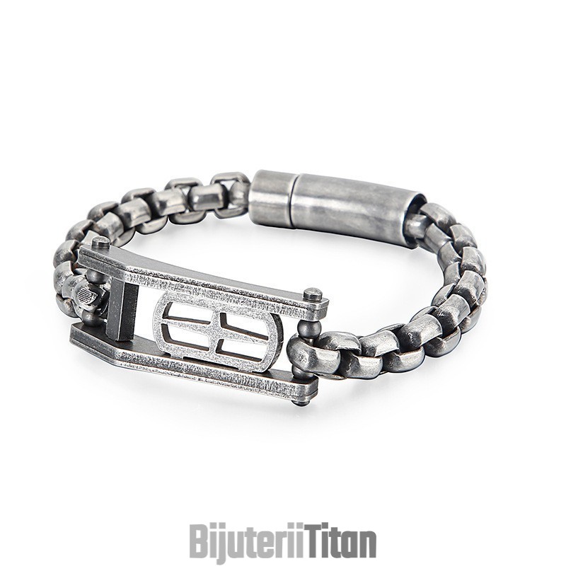 Brățară Bărbătească Din Titan Cross Hollow Square
