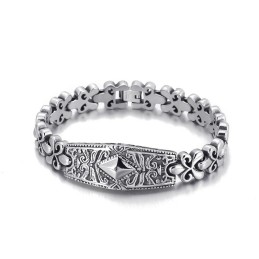 Brățară Din Titan În Formă De Diamant A Mărcii Fashion Flower Bay Pentru Bărbați