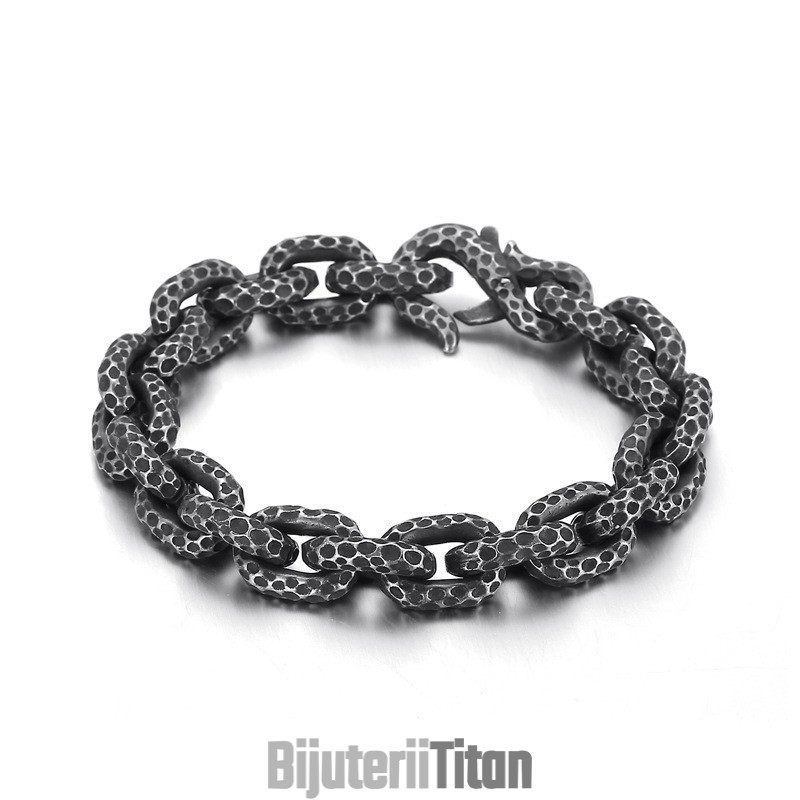 Brățară De Titan Cu Buline La Modă Pentru Bărbați