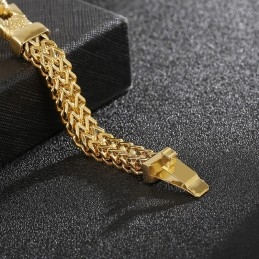 Brățară Bărbătească Din Titan Street Cool Double Keel Gold