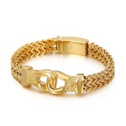 Brățară Bărbătească Din Titan Street Cool Double Keel Gold