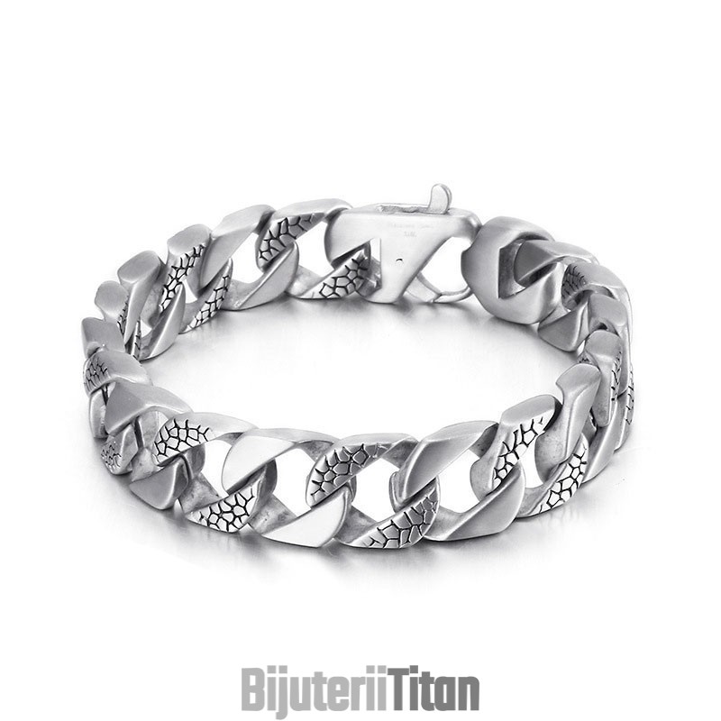 Brățară Bărbătească Cool Din Titan Cu Model De Șarpe
