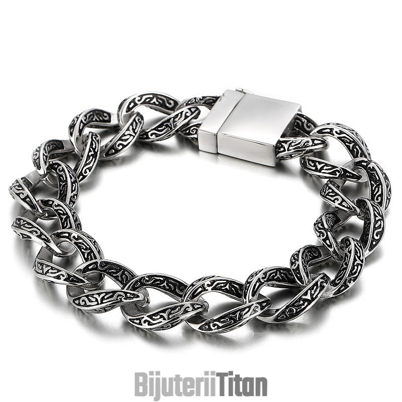 Brățară Din Titan Alphabet Cool Chic Pentru Bărbați Brățară Din Titan Alphabet Cool Chic Pentru Bărbați