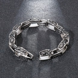 Brățară Din Titan Cu Model, Accesoriu De Modă Hipster Pentru Bărbați