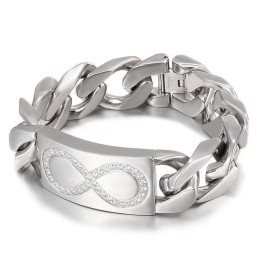 Brățări Bărbătești Din Titan Cu 8 Cuvinte Și Diamante, Stil Chic