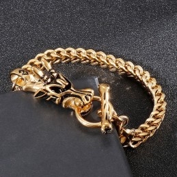 Brățară Din Titan Cu Cap De Dragon Fashion Street