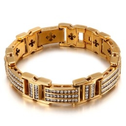 Brățări Bărbătești Din Titan La Modă Cu Diamante