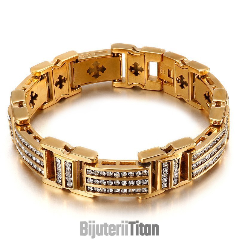 Brățări Bărbătești Din Titan La Modă Cu Diamante Brățări Bărbătești Din Titan La Modă Cu Diamante