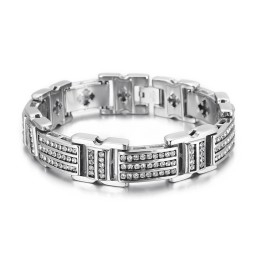 Brățări Bărbătești Din Titan La Modă Cu Diamante