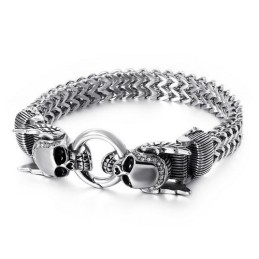 Brățări Bărbătești Cu Craniu Și Diamante, Stil Chic
