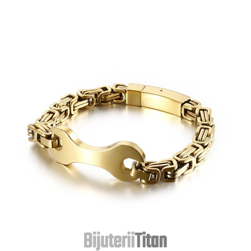 Brățară Bărbătească Fashion Tide Din Titan Cu Lanț Imperial Brățară Bărbătească Fashion Tide Din Titan Cu Lanț Imperial