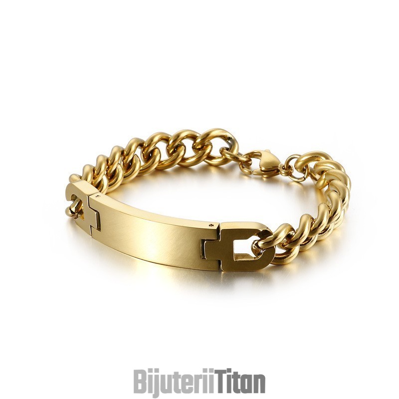Brățară Din Titan Pentru Bărbați Fashion Bend Brățară Din Titan Pentru Bărbați Fashion Bend