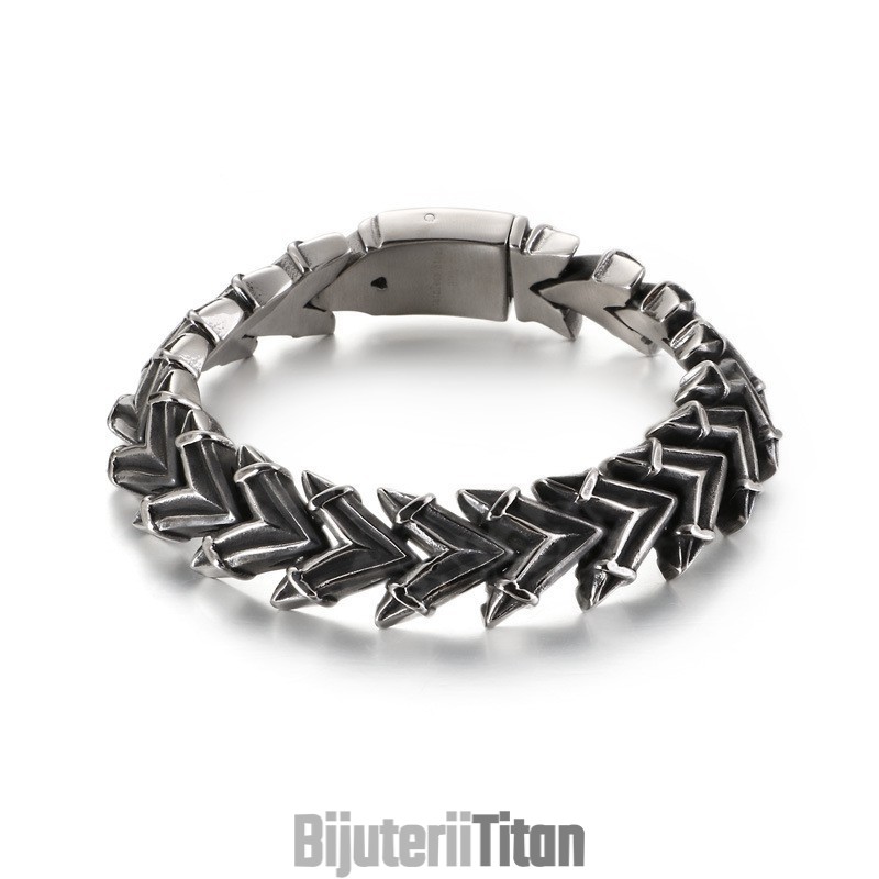 Brățară Bărbătească Din Titan, Exagerată Și Elegantă Brățară Bărbătească Din Titan, Exagerată Și Elegantă