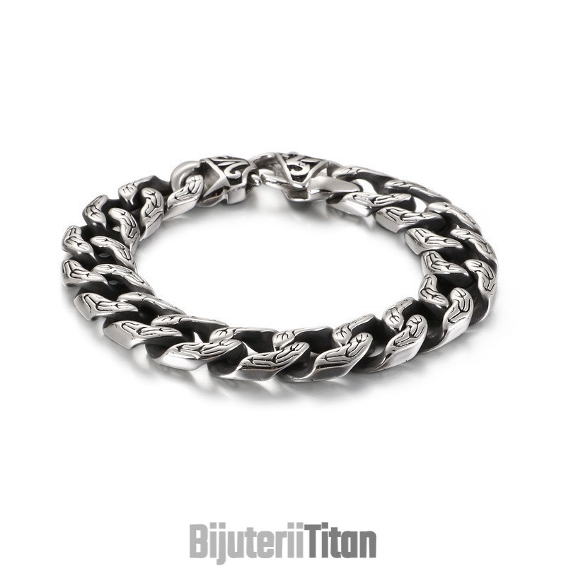 Brățară Bărbătească Din Titan, Exagerată Și Elegantă Brățară Bărbătească Din Titan, Exagerată Și Elegantă