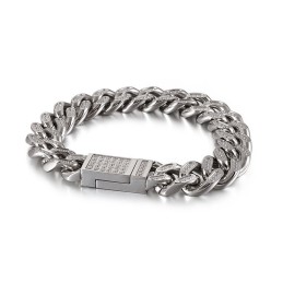 Brățări Hip-Hop Bărbătești Din Titan Cu Diamante