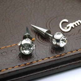 Cercei Din Titan Cu Diamant Perforat