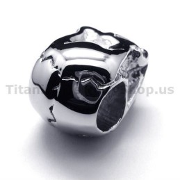 Pandantiv Din Titan Pur Cu Design De Craniu - Lanț Gratuit