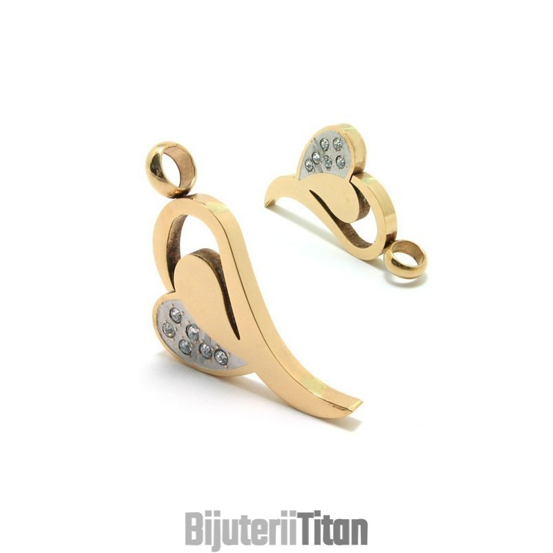 Colier Cu Pandantiv Din Aur Și Diamant Sweetheart Din Titan Colier Cu Pandantiv Din Aur Și Diamant Sweetheart Din Titan