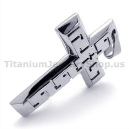 Pandantiv Din Titan Cu Cruce De Argint - Lanț Gratuit