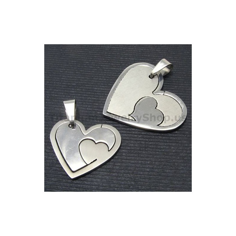 Set Asortat Pandantive Sweetheart Din Titan Pentru Îndrăgostiți - Lanțuri Fără Accesorii Set Asortat Pandantive Sweetheart Din Titan Pentru Îndrăgostiți - Lanțuri Fără Accesorii