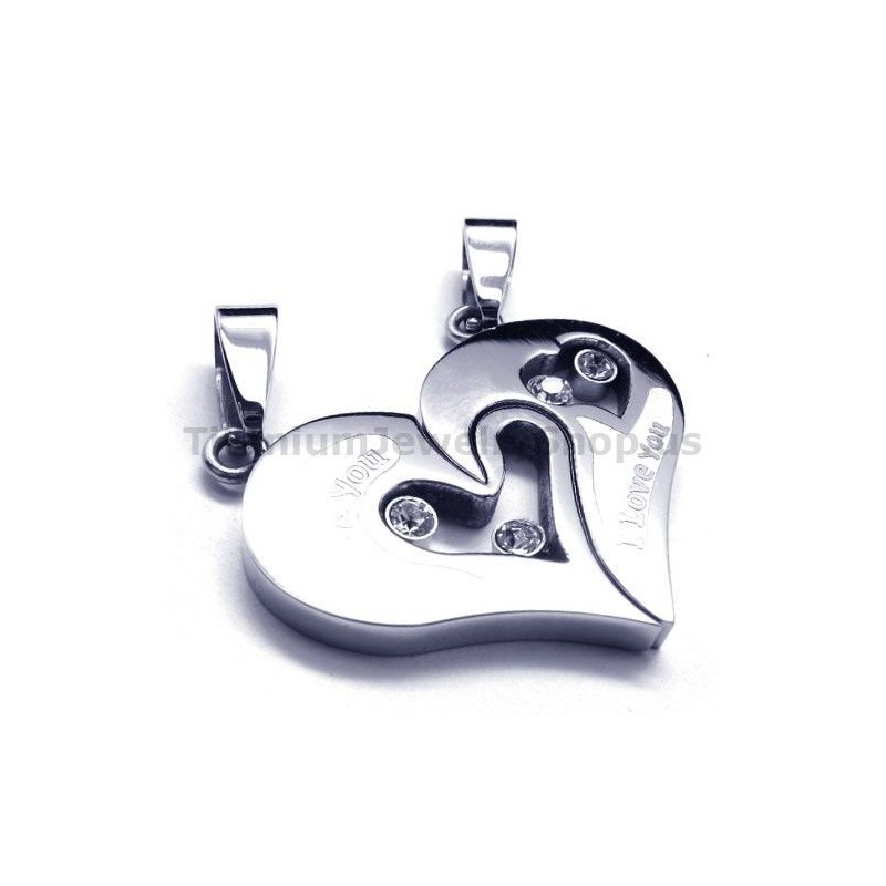 Pandantive Sweetheart Din Titan Pentru Îndrăgostiți Cu Lanțuri Fără Diamante Pandantive Sweetheart Din Titan Pentru Îndrăgostiți Cu Lanțuri Fără Diamante