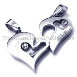 Pandantive Sweetheart Din Titan Pentru Îndrăgostiți Cu Lanțuri Fără Diamante
