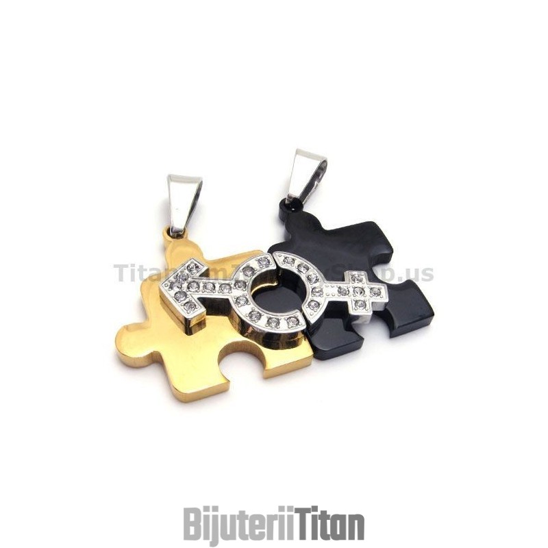 Pandantive Jigsaw Puzzle Din Titan Pentru Iubitorii De Puzzle Cu Lanțuri Fără Diamante Pandantive Jigsaw Puzzle Din Titan Pentru Iubitorii De Puzzle Cu Lanțuri Fără Diamante