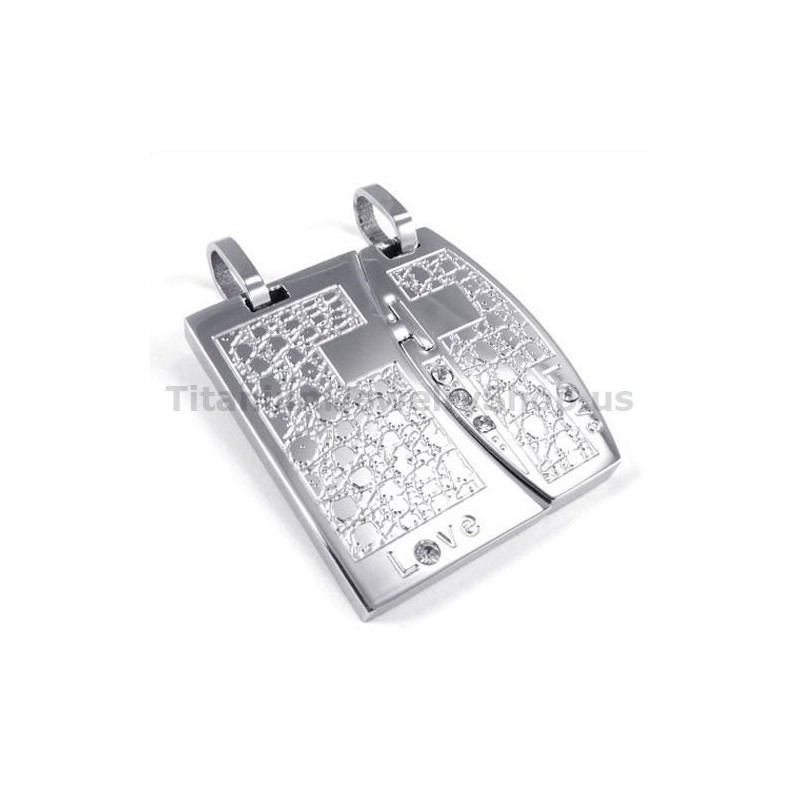 Pandantive Love Titanium Cu Lanțuri Fără Diamante Pandantive Love Titanium Cu Lanțuri Fără Diamante