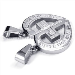 Pandantive Din Titan Pentru Iubitori, Cu Lanțuri Fără Diamante, Love You Really