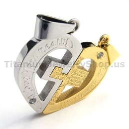 Pandantive Din Titan Golden Love You Really Cu Lanțuri Fără Diamante