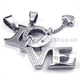 Pandantive Love Titanium Cu Lanțuri Fără Diamante