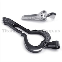 Brelocuri Negre Din Titan Pentru Iubitori - Lanțuri Fără Pandantive
