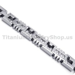 Brățară Bărbătească Din Titan Cu Diamante