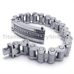 Brățară Bărbătească Din Titan Cu Diamante