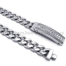 Brățară Bărbătească Din Titan Cu Diamante