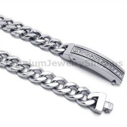 Brățară Bărbătească Din Titan Cu Diamante