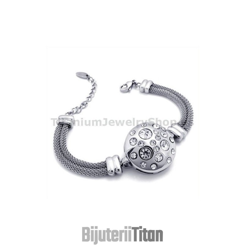 Brățară De Titan Pentru Femei Cu Diamante Brățară De Titan Pentru Femei Cu Diamante