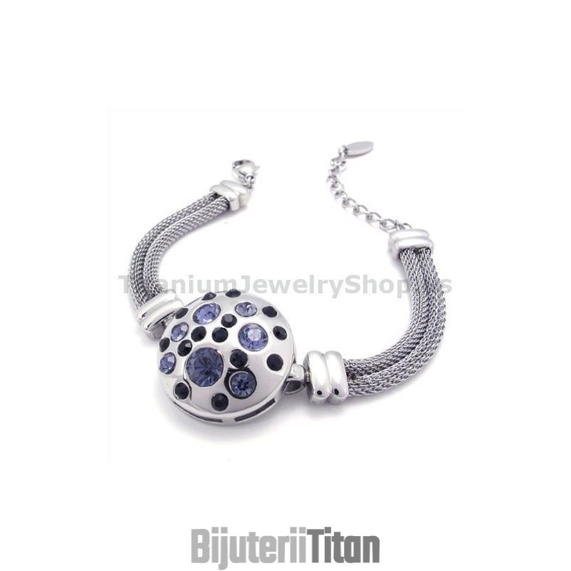 Brățară De Titan Pentru Femei Cu Diamante Brățară De Titan Pentru Femei Cu Diamante