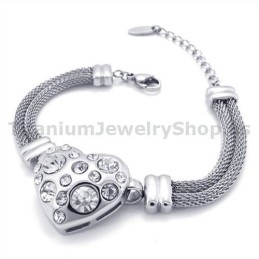 Brățară De Titan Pentru Femei Cu Diamante