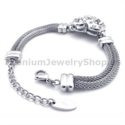 Brățară De Titan Pentru Femei Cu Diamante