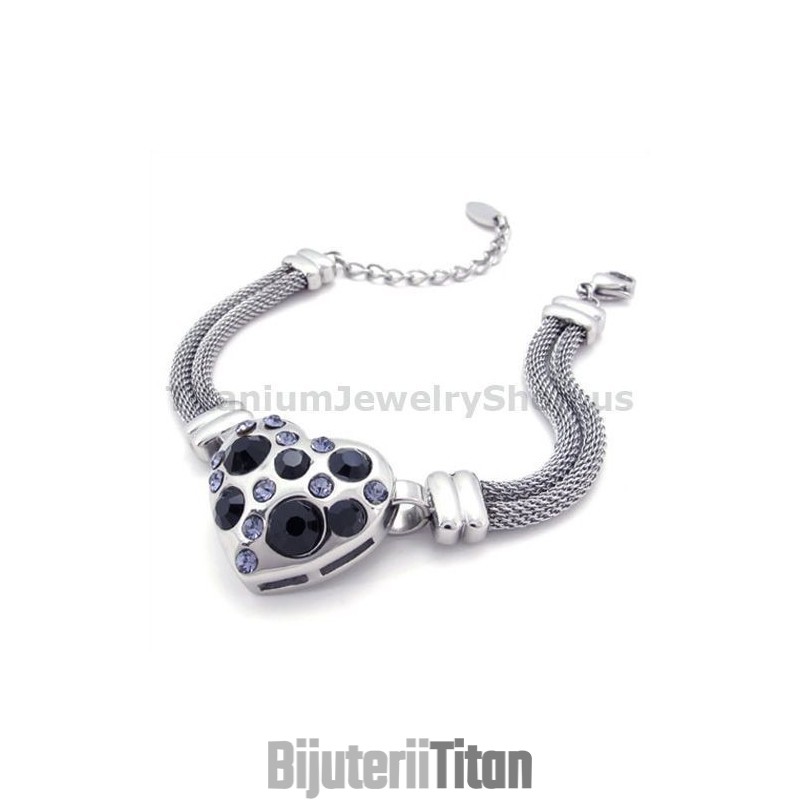 Brățară De Titan Pentru Femei Cu Diamante Brățară De Titan Pentru Femei Cu Diamante